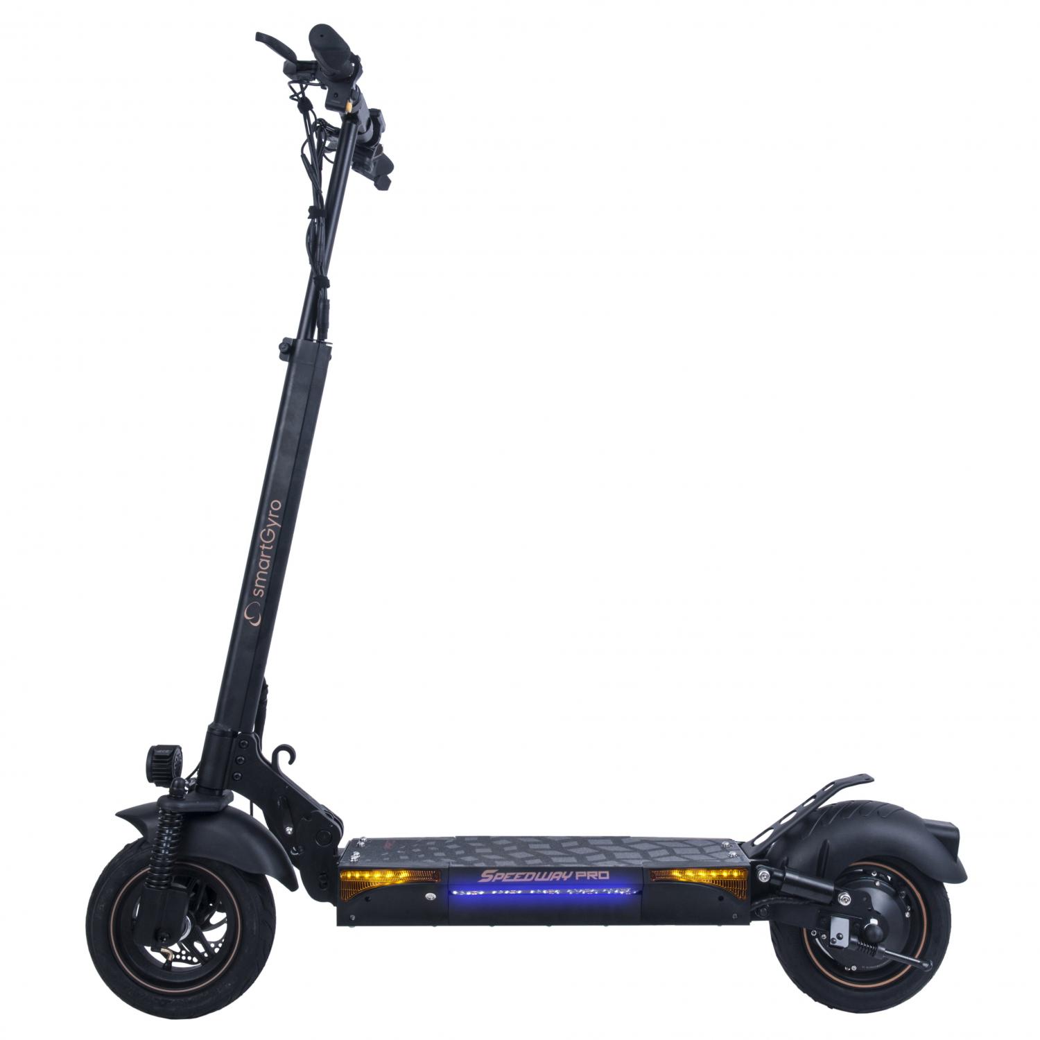 Patín eléctrico SmartGyro Speedway PRO C, certificado DGT, doble suspensión, frenos disco, motor 800W (máximo 1000W), ruedas 10